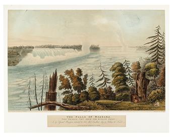 (NIAGARA.) Cockburn, James. The Falls of Niagara. This General View Above the English Ferry. * The Falls of Niagara.